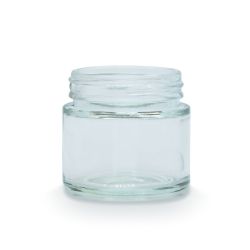 Clear 60ml glass jars with optional child-resistant lids - case of 120 units
