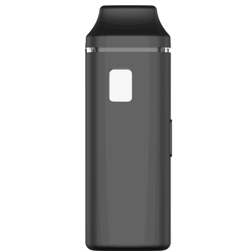 black uzo x with button on side and square window in upper left